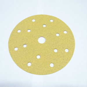 Slibepapir Rondel 15 hul P80 velcro gold
