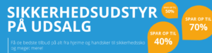 Sikkerhedsudstyr på udsalg